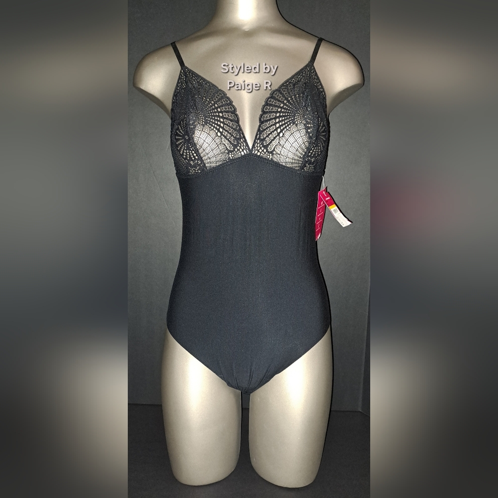 💕NWT COMMANDO Butter + Lace Sexy Teddy Thong Bodysuit Black S
